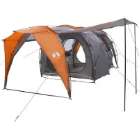 vidaXL Tunneltent 4-persoons Grijs en Oranje