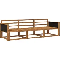 vidaXL Buiten bank set 3 st Naturel Massief Acacia Hout