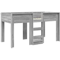 vidaXL Stapeld bed voor kids Grijs Sonoma 80 x 200 cm Bewerkt hout