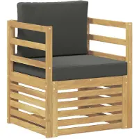 vidaXL Buiten bank set Polyester wit en antracietkleurig