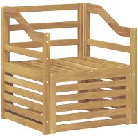 vidaXL Buiten bank set Massief Acacia Hout Wit
