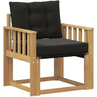 vidaXL Buitensofa Massief Acaciahout en Textilene Wit