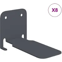 vidaXL Onzichtbare Zwevende Plank Muurmontage 8 st Antraciet