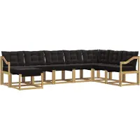 vidaXL Buiten bank set 8 st Wit en zwart