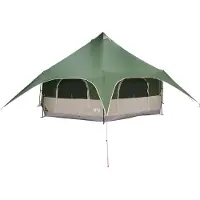 vidaXL Familietent Groen 10-persoons 185T Polyester met PU Coating