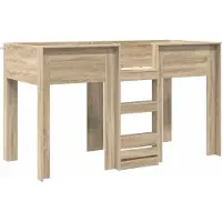 vidaXL Stapeld bed voor kids Sonoma Eik 75 x 190 cm Bewerkt hout
