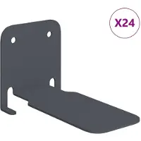 vidaXL Onzichtbare Zwevende Plank Muurmontage 24 st Antraciet