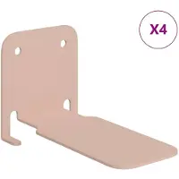 vidaXL Onzichtbare Zwevende Plank Muurmontage 4 st Roze
