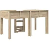 vidaXL Stapeld bed voor kids Sonoma Eik 90 x 190 cm Bewerkt hout