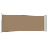 vidaXL Uittrekbaar Zijscherm Rechthoekig 500 x 100 cm Polyester Taupe