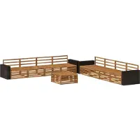 vidaXL Buiten bank set 9 st Naturel Massief acaciahout