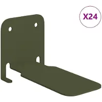vidaXL Onzichtbare Zwevende Plank Muurmontage 24 st Olijf Groen