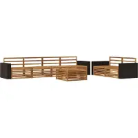 vidaXL Buiten bank set 7 st Naturel Massief Acacia Hout