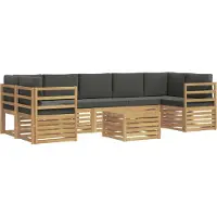 vidaXL Buiten bank set 8 st Wit en antracietkleurig Polyester