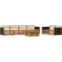 vidaXL Buiten bank set 7 st Naturel Massief Acacia Hout