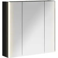 vidaXL Badkamerspiegelkast Zwart Eiken 63,5 x 15,5 x 60,5 cm