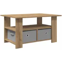 vidaXL Salontafel Artisan-Eik, 77 x 55 x 42 cm, houtvezel