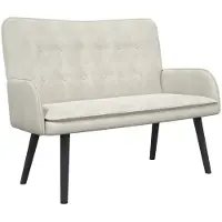 vidaXL 2-Zits Sofa Crèmekleurig 115 x 61 x 87 cm fluweel