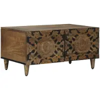 vidaXL Salontafel bruin, 80 x 50 x 40 cm, massief mangohout