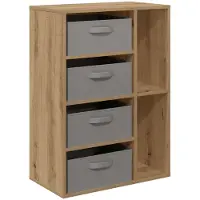 vidaXL Dressoir, ambachtelijk eikenhout, 60 x 33,5 x 84 cm