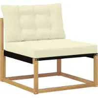 vidaXL Buiten bank set 6 st Wit en crèmekleurig