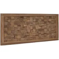 vidaXL Bed Hoofdbord Naturel Massief Teakhout
