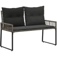 vidaXL Bank voor buiten, 2-persoons, 4 stuks, 110 x 59 x 82 cm, polyrotan