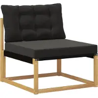 vidaXL Buiten bank set 7 st Wit en zwart
