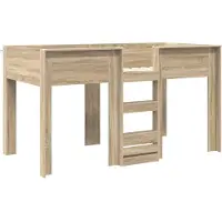 vidaXL Stapeld bed voor kids Sonoma Eik 90 x 200 cm Bewerkt hout