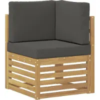 vidaXL Buitenhoekbank Massief Acacia Hout Wit
