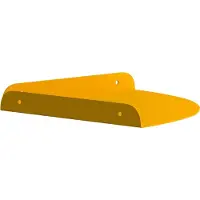 vidaXL Hoek Plank Hoekmontage 2 st Mosterdgeel 24 x 24 x 2 cm