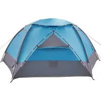 vidaXL Dometent met Verwijderbare Regenfly 8-persoons Blauw