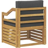 vidaXL Buiten bank set Polyester wit en antracietkleurig