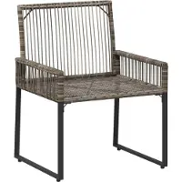 vidaXL Buitenmeubels set 7 st Grijs en Donkergrijs poly rattan