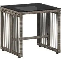vidaXL Tuinmeubels set, 7 stuks, grijs en donkergrijs, polyrotan