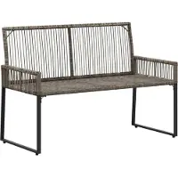vidaXL Tuinbank 2 -Seater 4 st 110 x 59 x 82 cm poly rattan