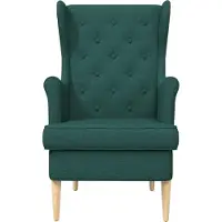 vidaXL Fauteuil Donkergroen Stof