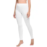 Ladeheid LA-LA40-133-LE Dames Leggings - Sport - Vrijetijdsbroek - Lang - Katoen - Sporbroek - Yogabroek - Wit - L