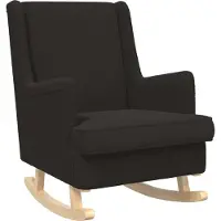 vidaXL Schommelstoel Zwart 62 x 80 x 85 cm Bouclé