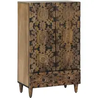 vidaXL Hoge Kast met lade Bruin 60 x 33,5 x 100 cm Massief Mango Hout