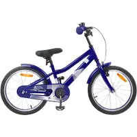 vidaXL Kinderfiets 18 Inch voor 5-7 jaar oud Donkerblauw