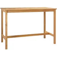 vidaXL Bartafel Naturel 150 x 75 x 105 cm Massief Teakhout