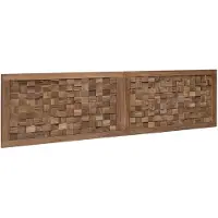 vidaXL Bed Hoofdbord Naturel Massief Teakhout