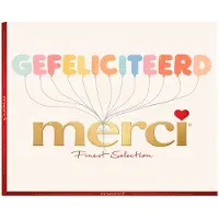 Merci 250g "Gefeliciteerd" - Finest Selection Assorted chocolade - Mix van 8 smaken - Chocolade cadeau - Individueel verpakte chocoladereepjes