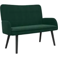 vidaXL 2-Zits Sofa Donkergroen 115 x 61 x 87 cm fluweel