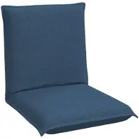 vidaXL - Verstelbare - vloostoel - Blauw - Stof