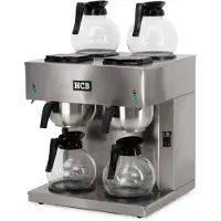 HCB - Professionele Horeca Koffiezetapparaat - 2 x 1,8 liter - 2 x 230V - RVS / INOX - Filter machine voor koffie - Filtermachine - Filterkoffie - 40.5x40.5x45.5 cm (DxBxH) - 9 kg - 1714