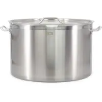 HCB - Professionele Kookpan - 83 liter - Inductie - Gas - Electrisch - Grote RVS / INOX pan - Soeppan - Horeca pannen - Kookpot - Ø55 cm x H36 cm - 13.4 kg - 5436