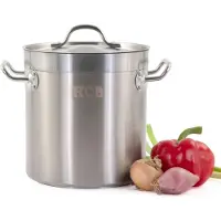 HCB - Professionele Kookpan - 6 liter - Inductie - Gas - Electrisch - Grote RVS / INOX pan - Soeppan - Horeca pannen - Kookpot - Ø20 cm x H20 cm - 3 kg - 5434