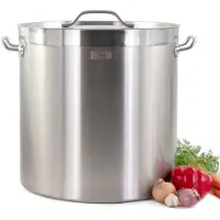HCB - Professionele Kookpan - 50 liter - Inductie - Gas - Electrisch - Grote RVS / INOX pan - Soeppan - Horeca pannen - Kookpot - Ø41 cm x H42 cm - 8.6 kg - 7297